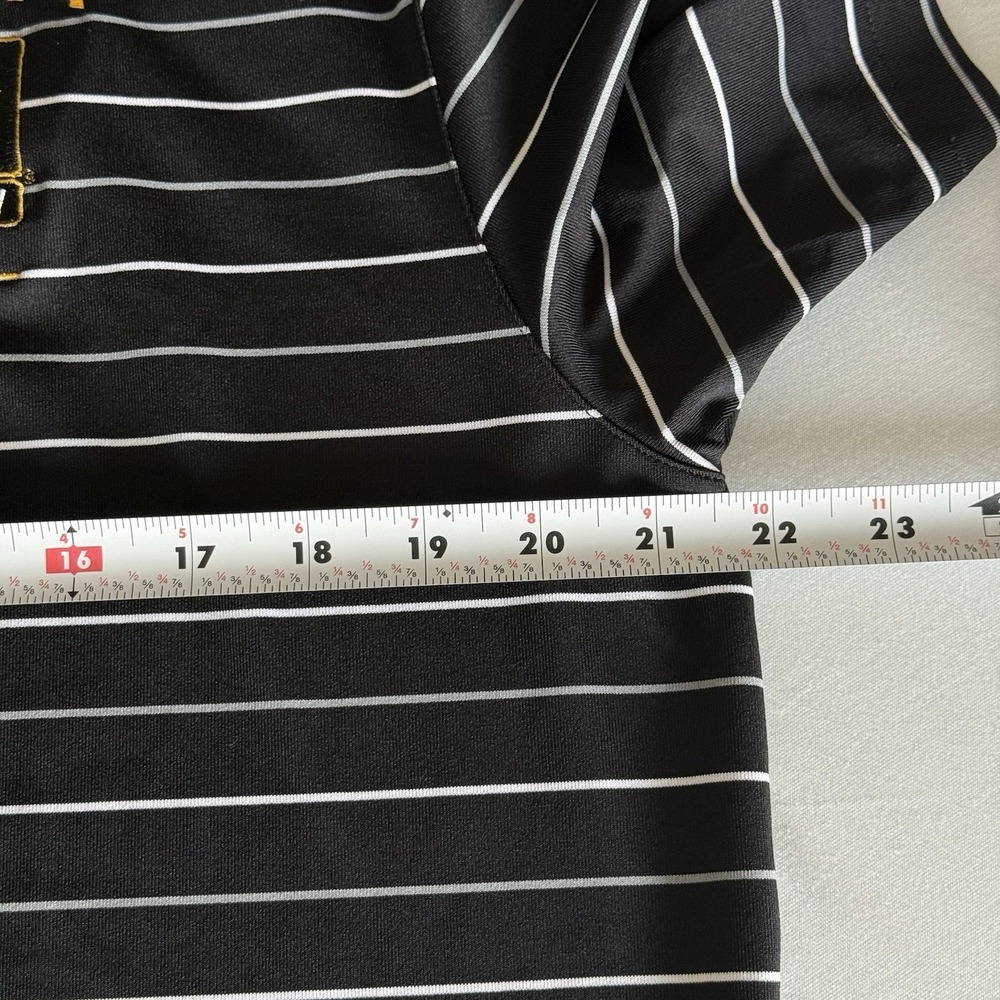Under Armour US Army Polo Mens Large Striped Performance Athleisure Loose UPF 50 - Picture 14 of 16